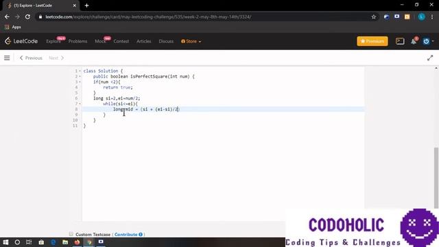 Valid Perfect Square LeetCode - Day 9 | Solution in Java смотреть онлайн