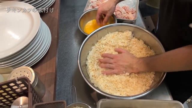 Куриный Нанбан с большим количеством соуса тартар   горячий суп мисо チキン南蛮にタルタルソースたっぷり お箸で食べられる洋食・熱