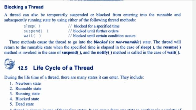 Stopping and Blocking a thread | Java audiobook | E.Balaguruswamy audiobook смотреть онлайн