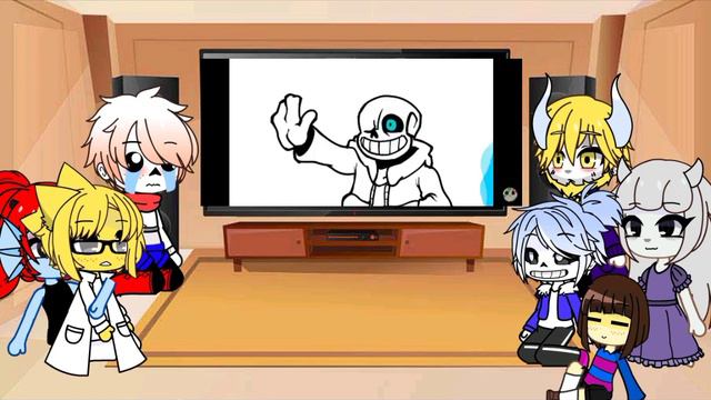 Андертейл реакция на Санс спалил воду! смотреть онлайн