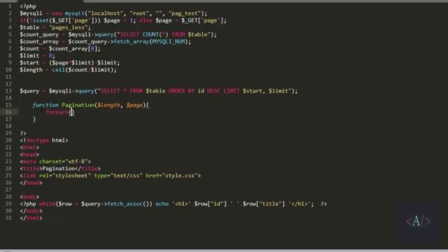 PHP ограниченная паджинация Simple pagination using PHP and MySQL смотреть онлайн