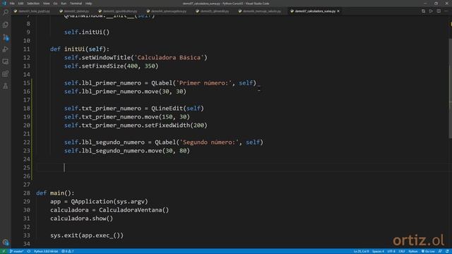 Python Curso V2: 400 2/4 Calculadora Básica con Interfaz Gráfica de Usuario (GUI) con PyQt5 смотреть онлайн
