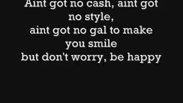 Don't worry, be happy lyrics