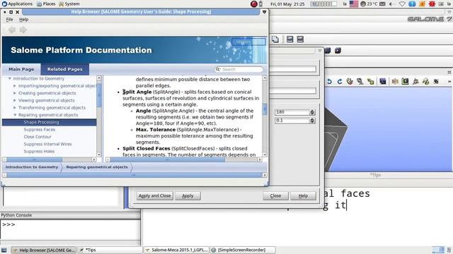 Prepare STEP geometry @ Salome-Platform and mesh it (part1 of 2) смотреть онлайн