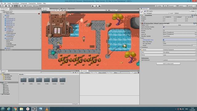 Уроки по Unity 2D - Ruby ч.11 - Настройка камеры Cinemachine смотреть онлайн