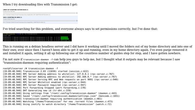 "Error: permission denied" error from Transmission Client смотреть онлайн