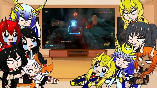 Kaijus girls react to Doom Eternal Experience and Warhammer 40K Korpus death Kreeg