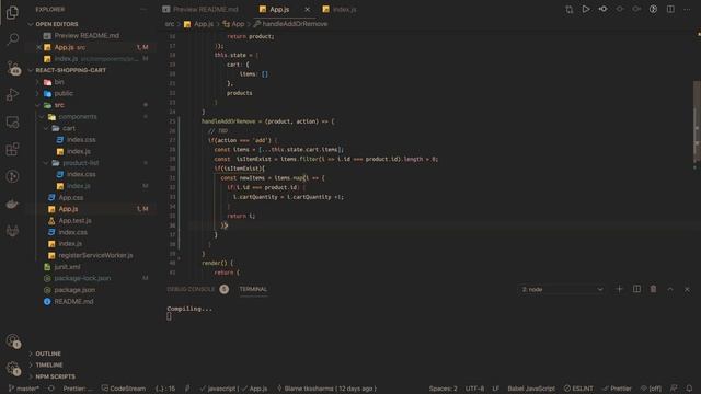 React Shopping cart App HackerRank Test #9 смотреть онлайн