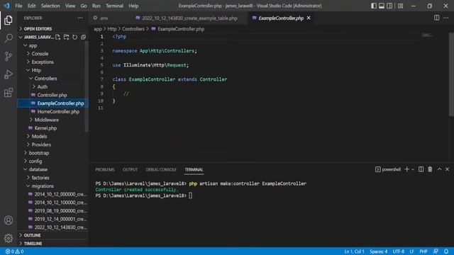 Laravel | How to Create Controller using Terminal смотреть онлайн