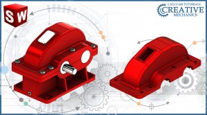 Сборка редуктора в Solidworks.  Крышка редуктора в Solidworks