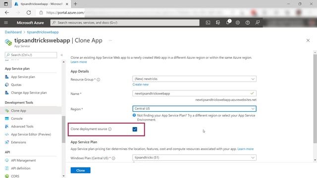 How to clone an Azure App Service Web App | Azure Tips & Tricks смотреть онлайн