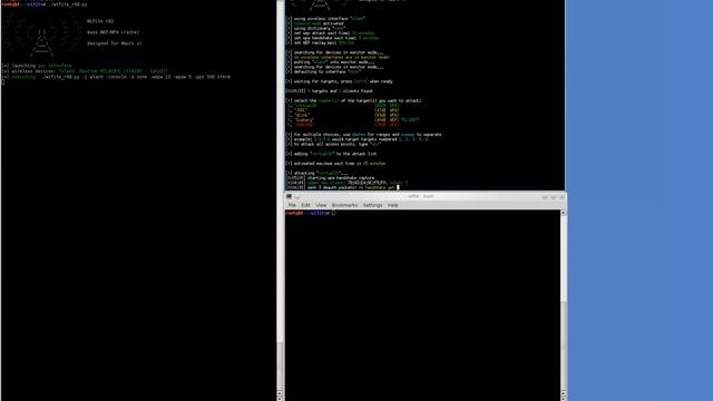 Fully Automated Mass WPA / WEP Hacker with Wifite ( wifite.py ) and cracking key with oclHashcat смотреть онлайн