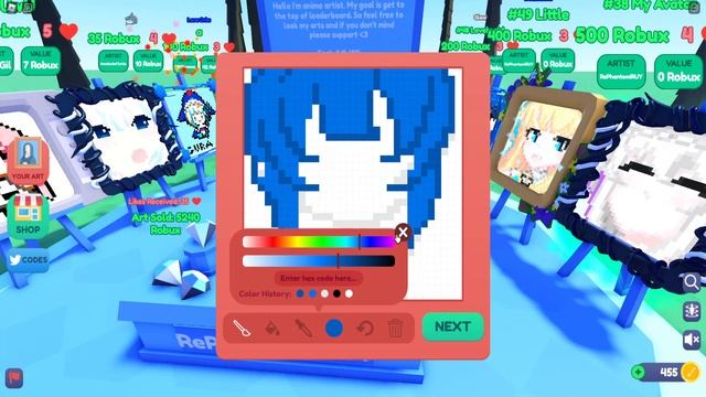Fastest anime drawing tutorial in starving artist | Roblox смотреть онлайн