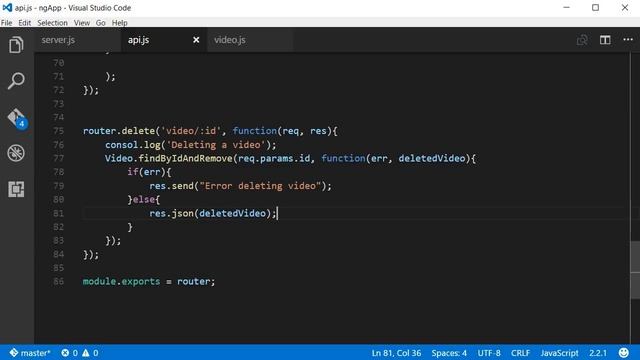 Mean Stack Tutorial - 14 - Delete data from Mongodb смотреть онлайн