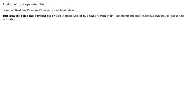 Magento: Getting current step in checkout in PHP in Magento 1 смотреть онлайн