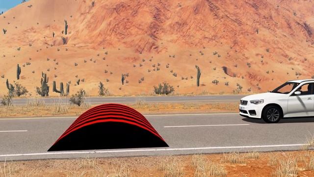 Cars Vs Big Speed bumps #2 - BeamNG Drive смотреть онлайн
