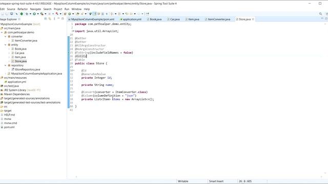 MySQL JSON field in spring boot смотреть онлайн