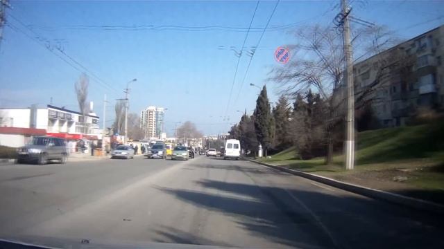 Едем по городу Севастополь от проспекта Античный до Автовокзала смотреть онлайн