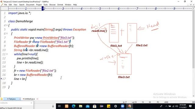 Java File Handling | File Merge Program смотреть онлайн