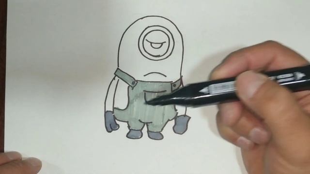 How to draw a one-eyed minion/Как нарисовать одноглазого миньона смотреть онлайн