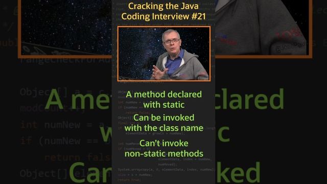 What is a static method? - Cracking the Java Coding Interview смотреть онлайн