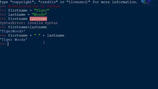 Concatenation in Python - Joining strings and variables in Python (basics in hindi / urdu) смотреть онлайн