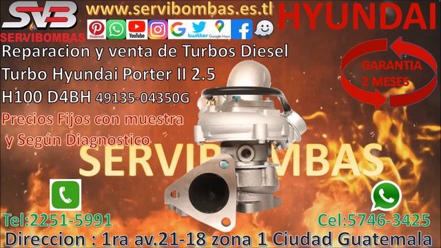 Turbos Hyundai Porter ll 2.5 H100 D4BH Guatemala смотреть онлайн