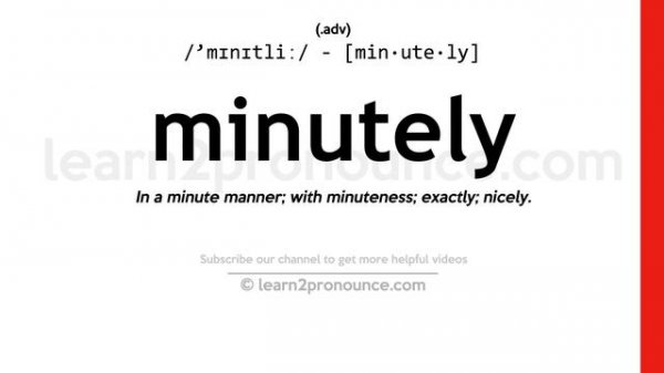 Pronunciation of Minutely | Definition of Minutely