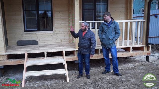 Строительство бани под ключ из двойного бруса. Видео обзор. смотреть онлайн