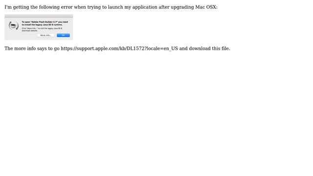 Apple: Getting error message, "You must install the legacy Java SE 6 runtime?" смотреть онлайн