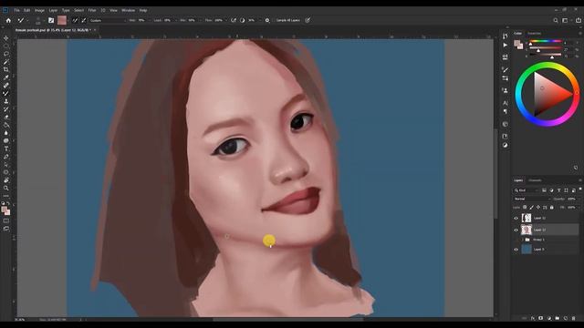 Digital Portrait Speed Paint смотреть онлайн