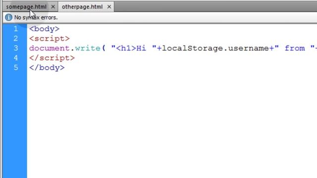 JavaScript Storage Interface sessionStorage localStorage Tutorial смотреть онлайн