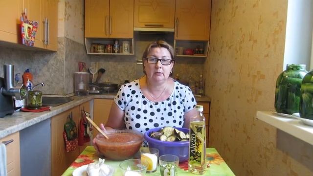 Баклажаны обжаренные с чесноком и острым перцем на зиму. смотреть онлайн