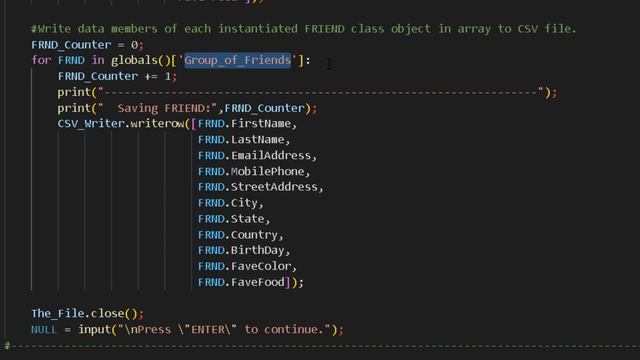 Python Console Project 07: Friends Database смотреть онлайн