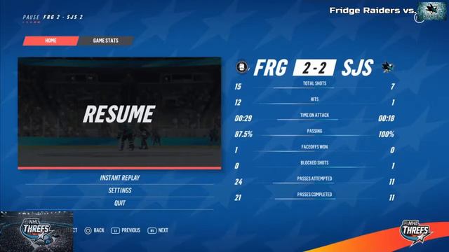 NHL 19 | NHL Threes 2.0: Western Conference Circuit | Fridge Raiders vs. San Jose Sharks смотреть онлайн