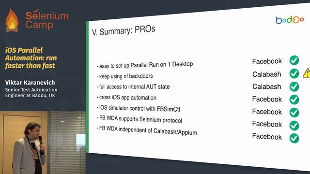 iOS Parallel Automation: run faster than fast (Viktar Karanevich, UK) смотреть онлайн