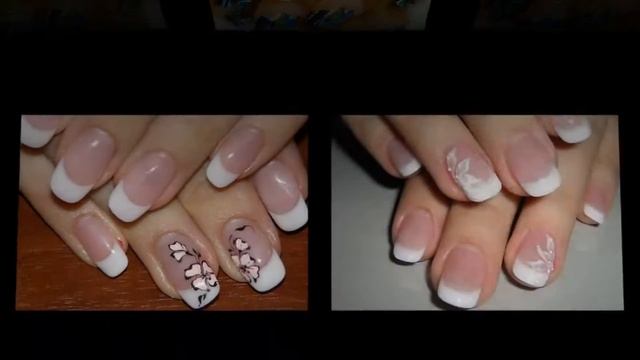 Французский маникюр с рисунком смотреть онлайн