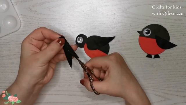 4 идеи как сделать снегиря из бумаги. Поделки для детей. Аппликация. DIY смотреть онлайн