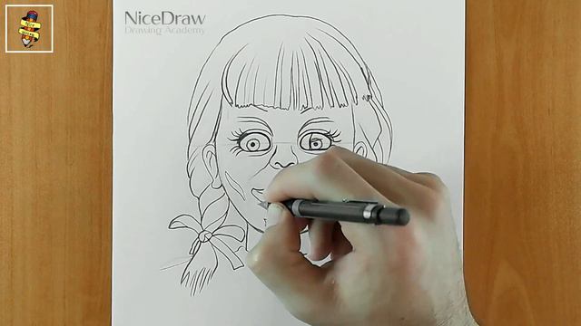 How To Draw Annabelle DOLL Drawing Tutorial | Horror Drawing | Scary Drawings | رسم رعب смотреть онлайн
