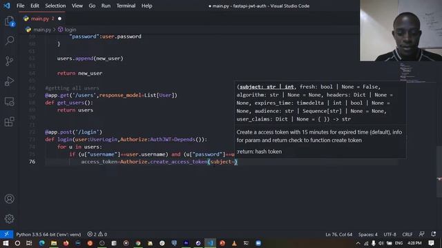 Fast API JWT Authentication with the FastAPI-JWT-Auth Extension смотреть онлайн