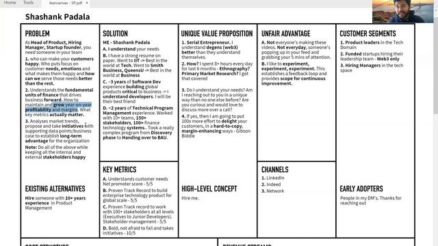 Why Hire Me as a Product Manager? A Lean Canvas Pitch смотреть онлайн