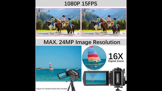 kimire Videokamera Camcorder Digitalkamera Recorder Full HD 1080P 15FPS 24MP 3 0 Zoll 270 смотреть онлайн