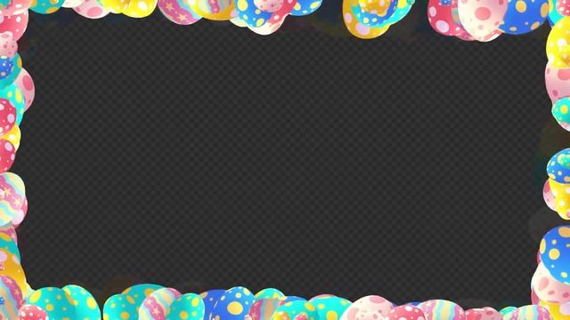 4 футажа с пасхальными яйцами на прозрачном фоне: анимация пасхальных яиц, рамка смотреть онлайн