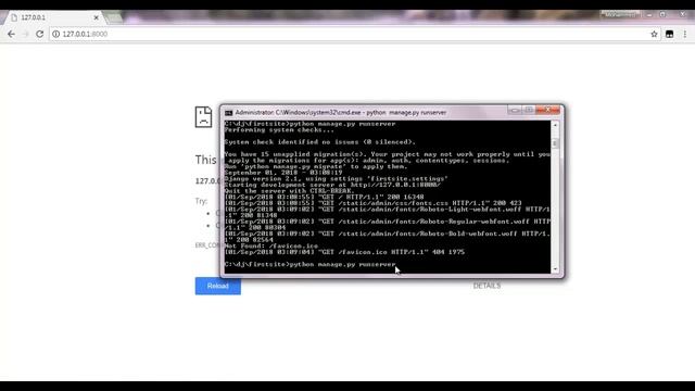 7- Django Tutorials (run server in django and the difference between front end and back end) смотреть онлайн