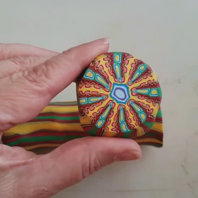 Трость-калейдоскоп из полимерной глины лепка