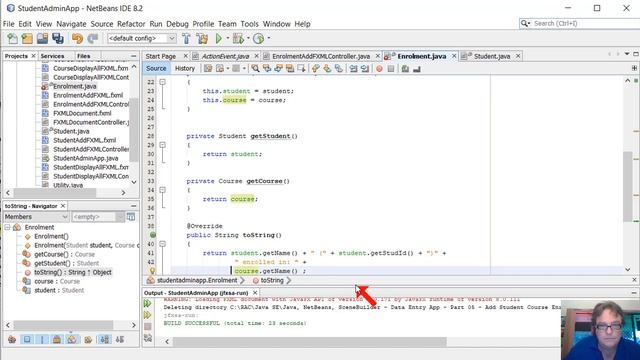Java, NetBeans, SceneBuilder - Data Entry App - Part 05 - Add Student Course Enrolment 02 смотреть онлайн
