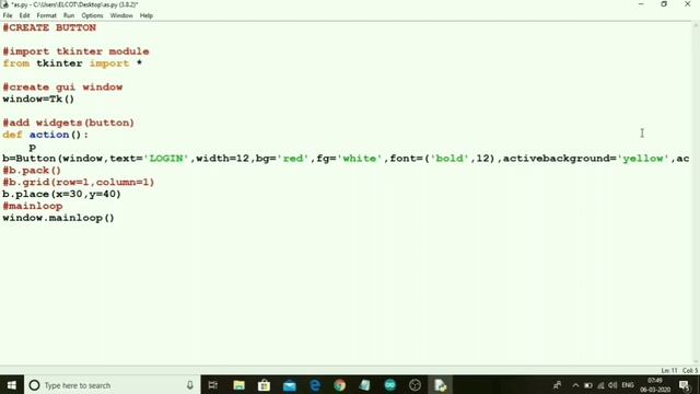 #Tutorial about Tkinter Button in Tamil for Beginners part -1.3 |#Python in Tamil(PIT)| смотреть онлайн