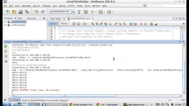 Run JavaFX application on Raspberry Pi remotely from Netbeans 8 смотреть онлайн
