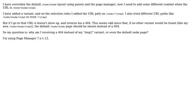 Drupal: Page Manager on a variant of the node url смотреть онлайн