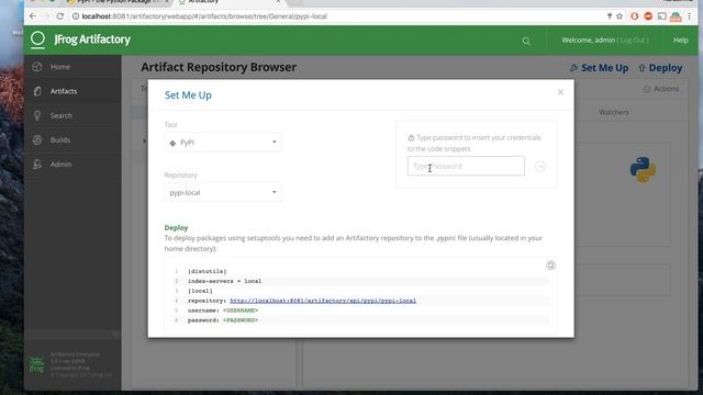 [Screencast] Setting up Artifactory 5 as a PyPI repository in under one minute смотреть онлайн